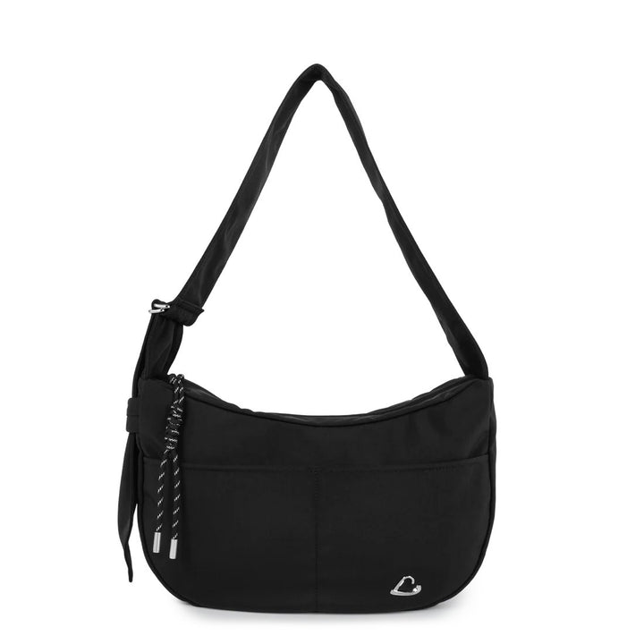 Lancaster Grand Sac Besace Basic Love Noir