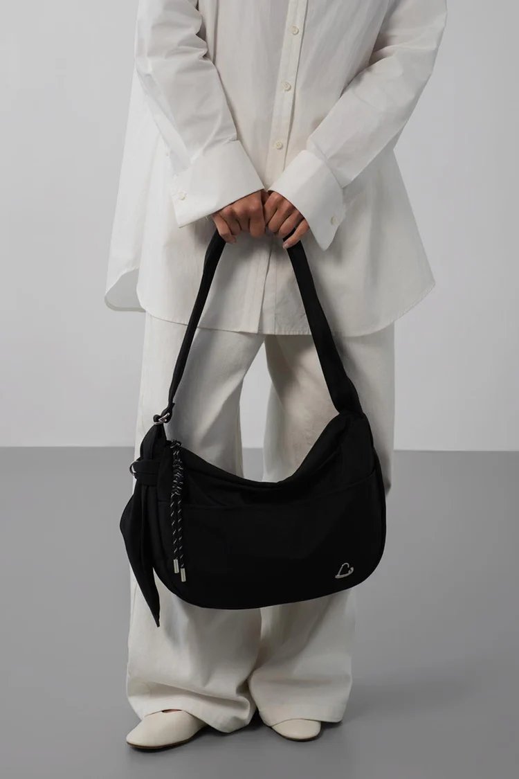 Lancaster Grand Sac Besace Basic Love Noir