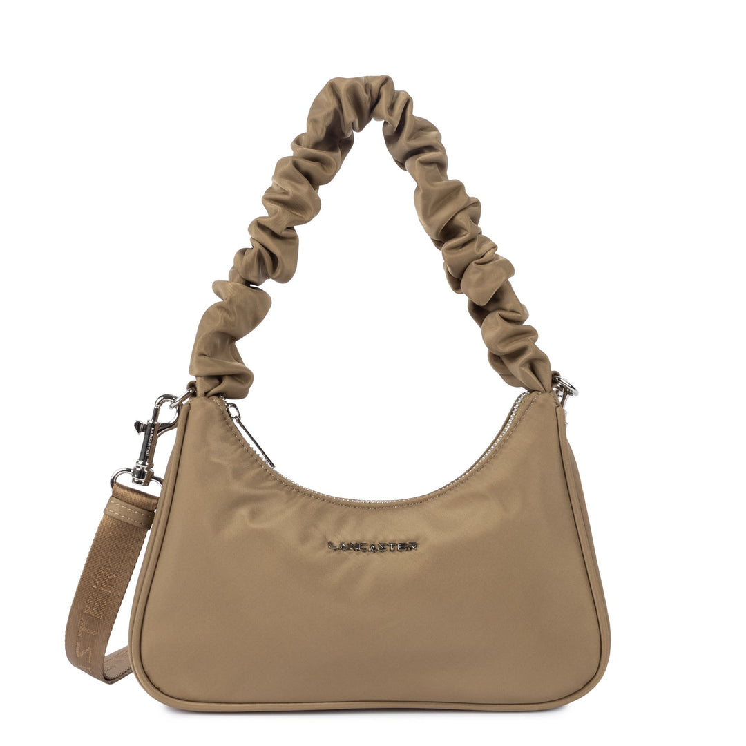Lancaster Borsa a tracolla con zip S Basic Chouchou Praline