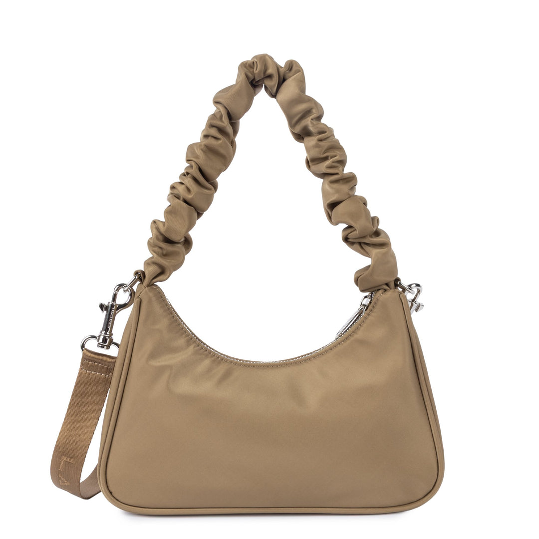 Lancaster Borsa a tracolla con zip S Basic Chouchou Praline