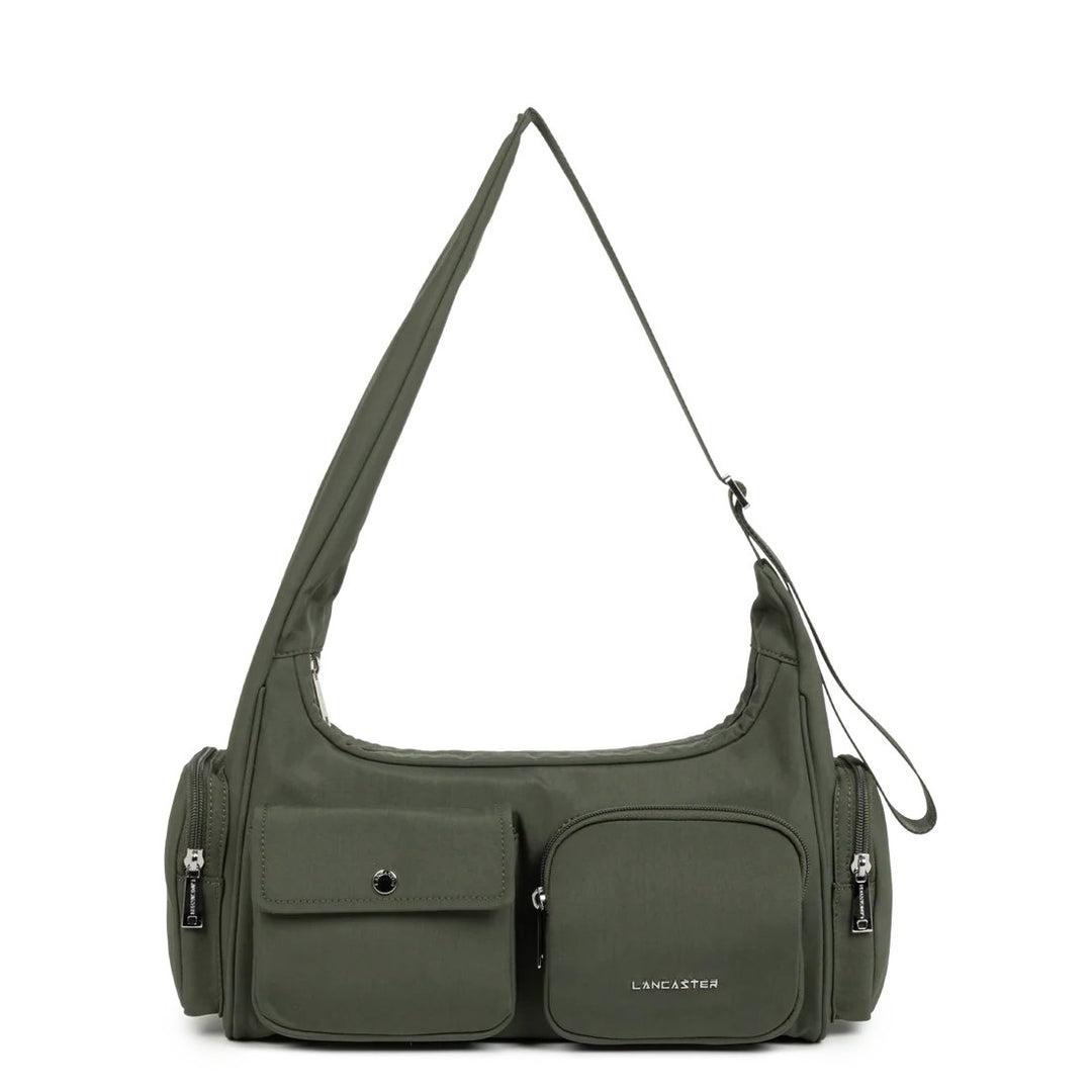 Lancaster Axelväska Zippé Basic Pocket 510/92 Mörkgrön