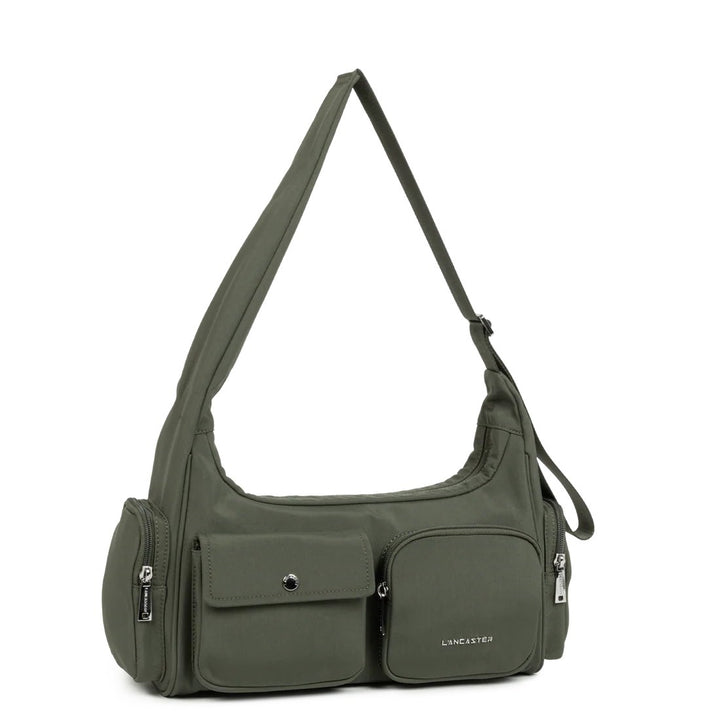 Lancaster Axelväska Zippé Basic Pocket 510/92 Mörkgrön