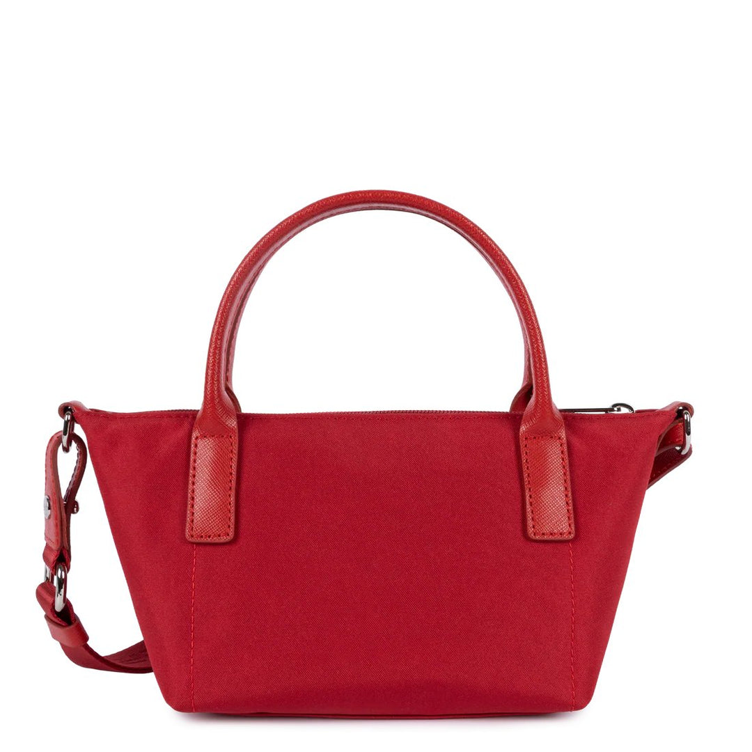 Mini borsa a mano Lancaster Smart Kba in pelle rossa