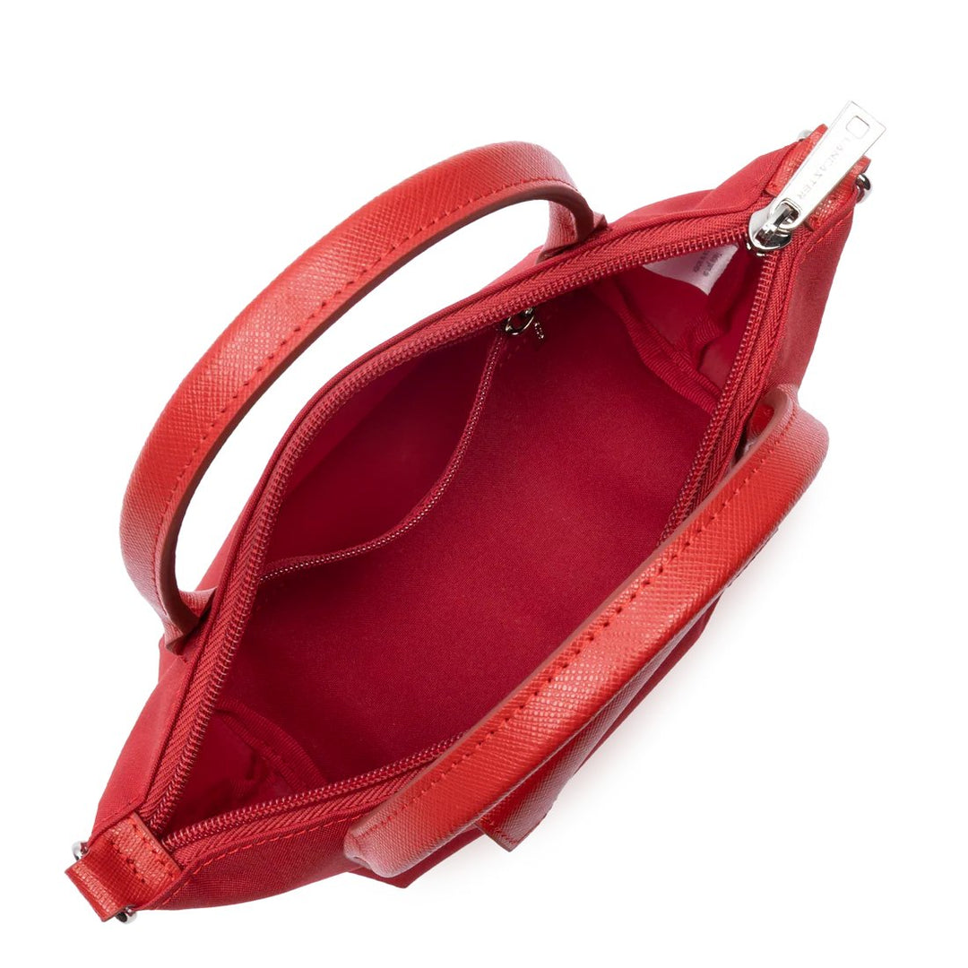 Mini borsa a mano Lancaster Smart Kba in pelle rossa