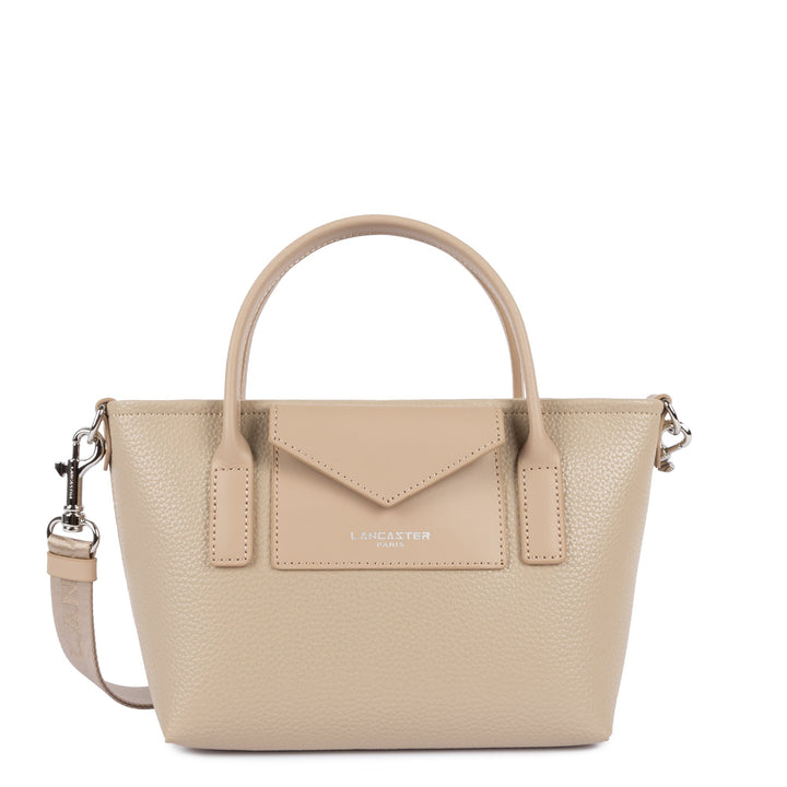 Lancaster Sac cabas main Zippé Maya Double KBA Beige Foncé
