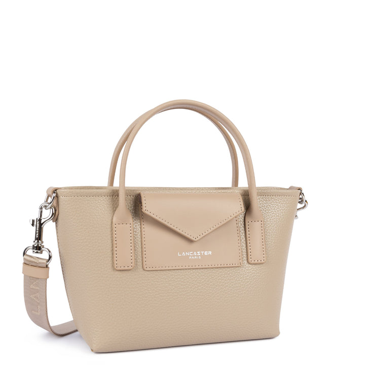 Lancaster Sac cabas main Zippé Maya Double KBA Beige Foncé