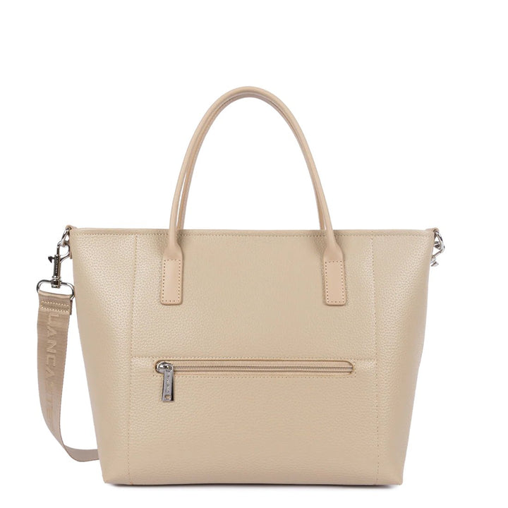 Lancaster Sac Cabas Main Maya Double Kba Cuir Beige Foncé