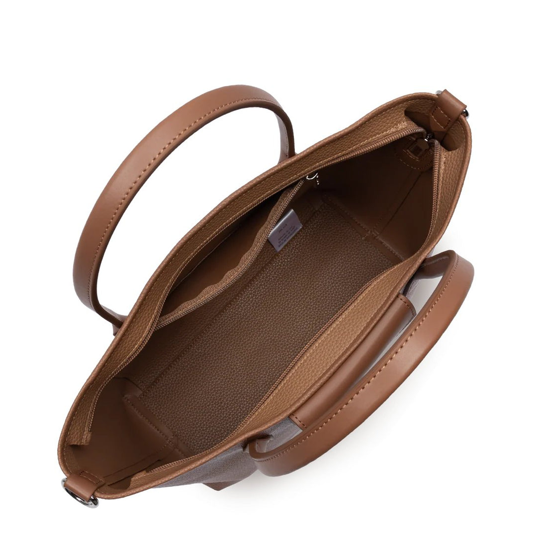 Lancaster Sac Cabas Main Maya Double Kba Cuir Moka