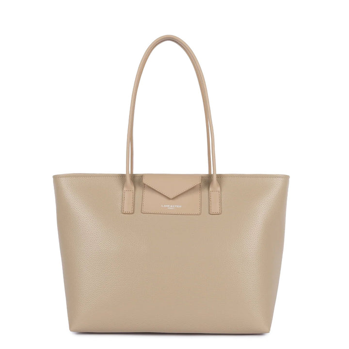 Lancaster Shopper Maya Double Schultertasche Dunkelbeige