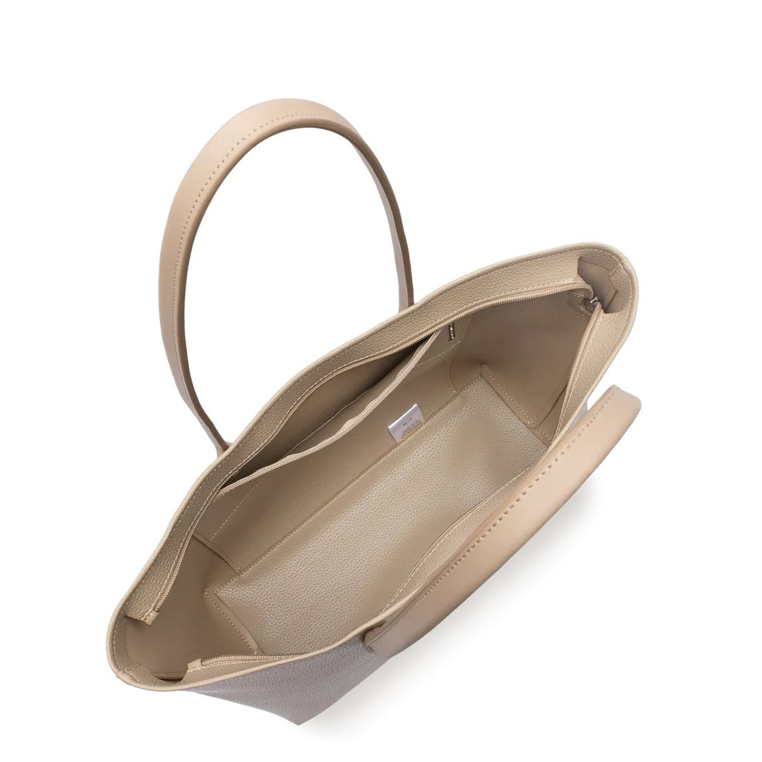 Lancaster Shopper Maya Double Schultertasche Dunkelbeige