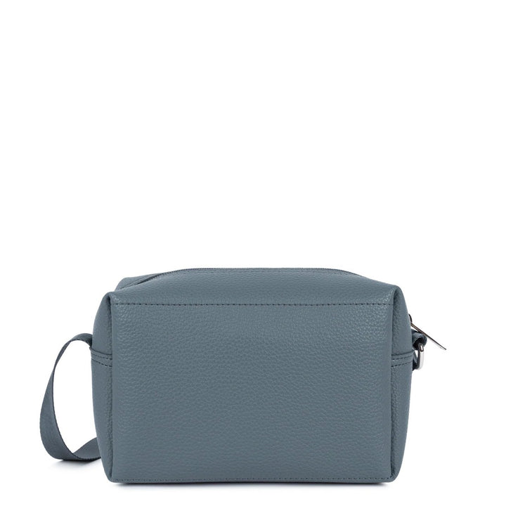 Lancaster Sac Trotteur Maya Double Kba Cuir Bleu Givré