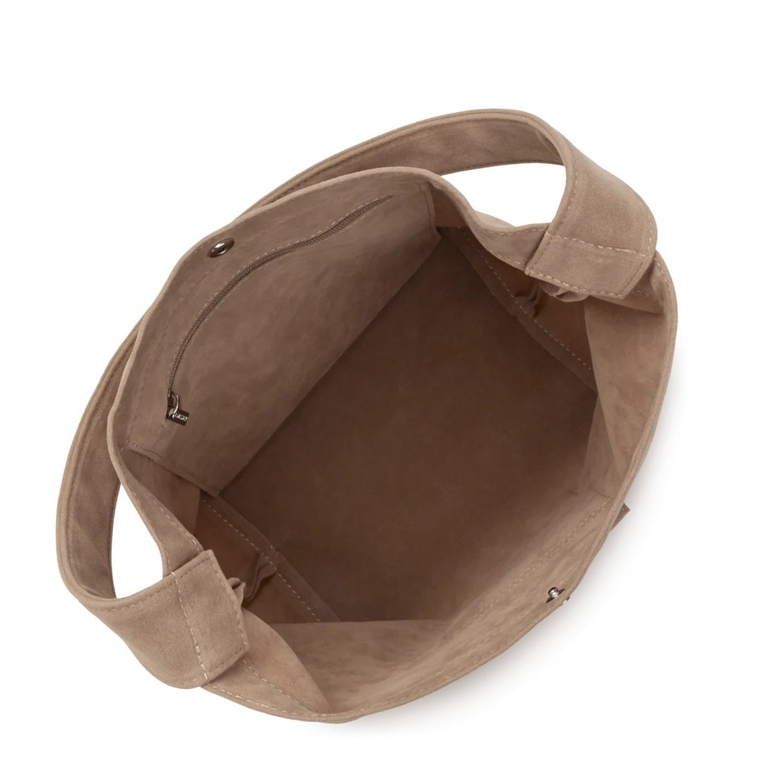 Lancaster Sac seau Mini Suédine KBA Beige Foncé