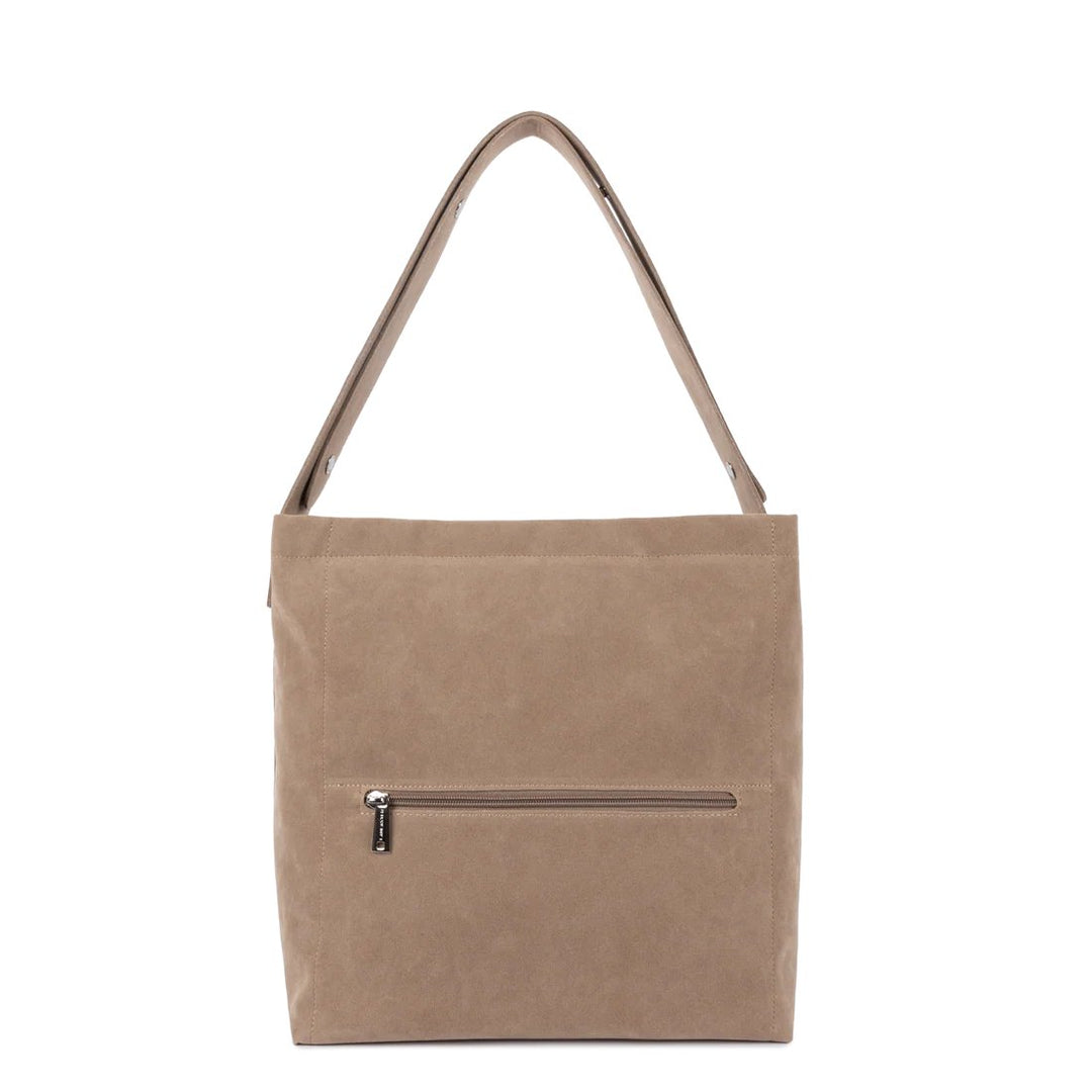 Borsa a secchiello Lancaster in camoscio Kba Beige Scuro