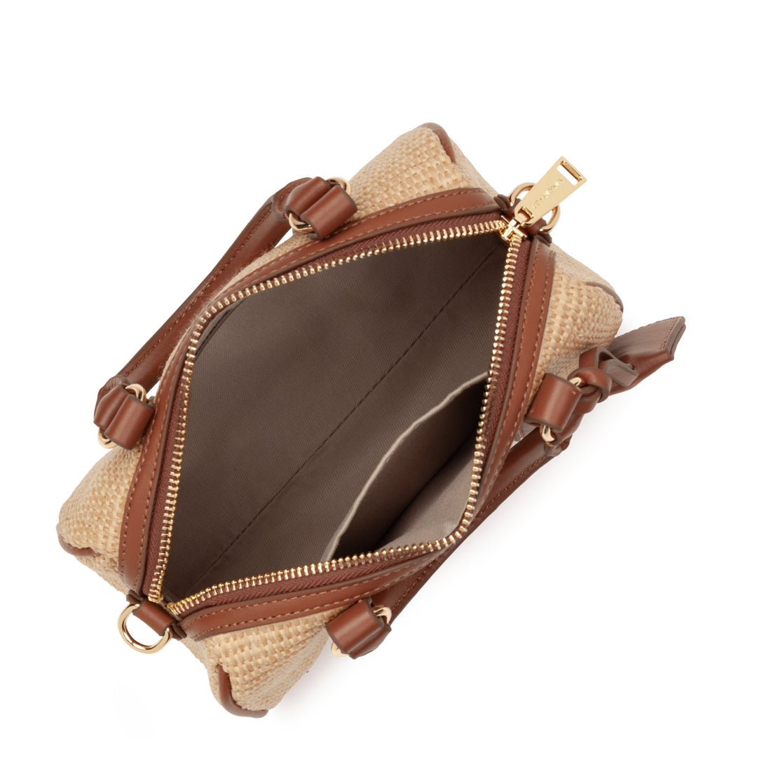 Lancaster Mala de viagem Zippé Mini Osier 518-072 Cognac