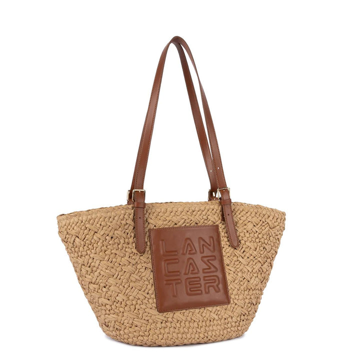 Lancaster Sac Cabas Épaule Le Panier Cuir Cognac