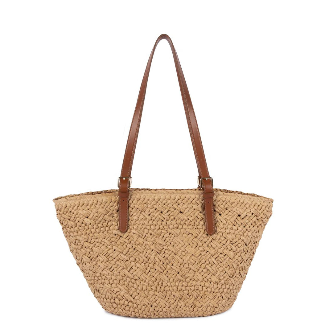 Lancaster Sac Cabas Épaule Le Panier Cuir Cognac