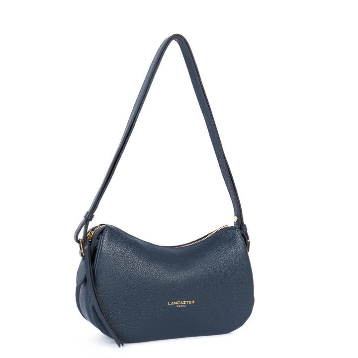 Lancaster Petit Sac Besace Dune Cuir Bleu Foncé
