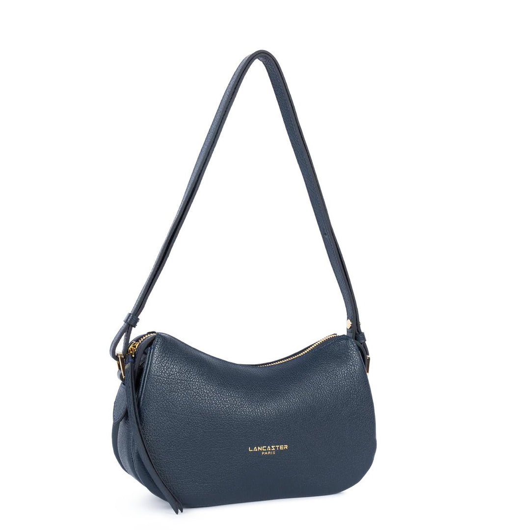 Lancaster Petit Sac Besace Dune Cuir Bleu Foncé