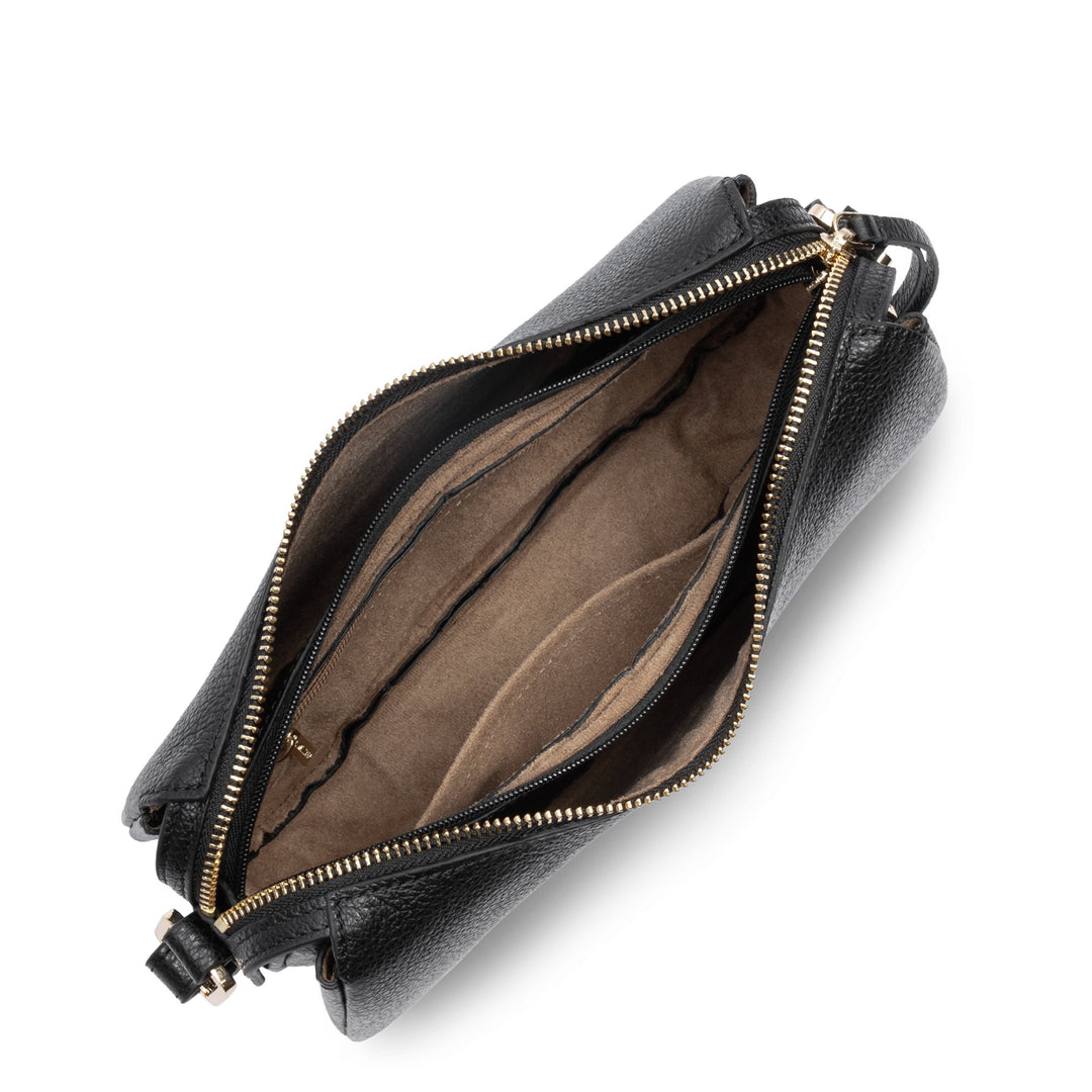 Lancaster Zippered Crossbody Bag S Dune Black