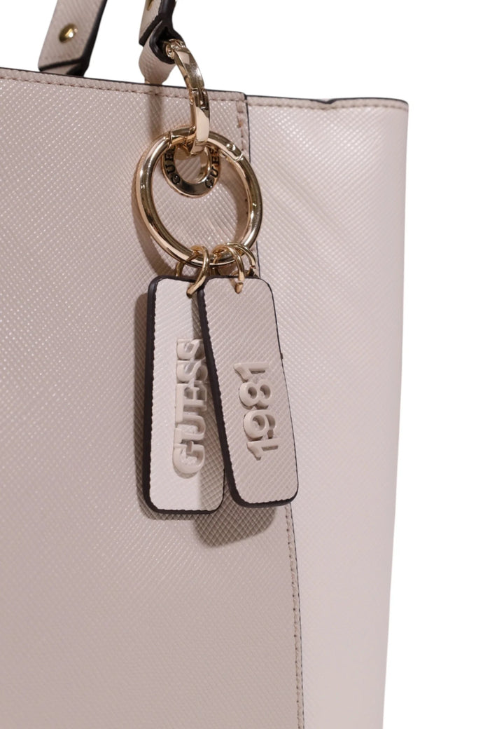 Guess Borsa a tracolla Bramina Small Satche Off White/Taupe