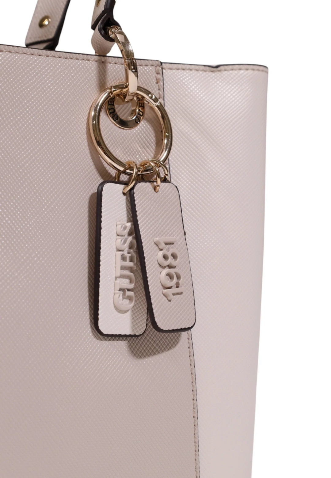 Guess Borsa a tracolla Bramina Small Satche Off White/Taupe