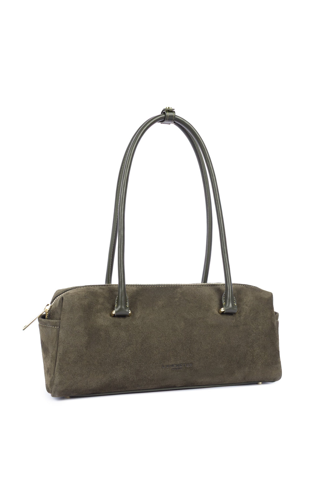 Lancaster Zippered Rectangle Bag Suède Cube Khaki