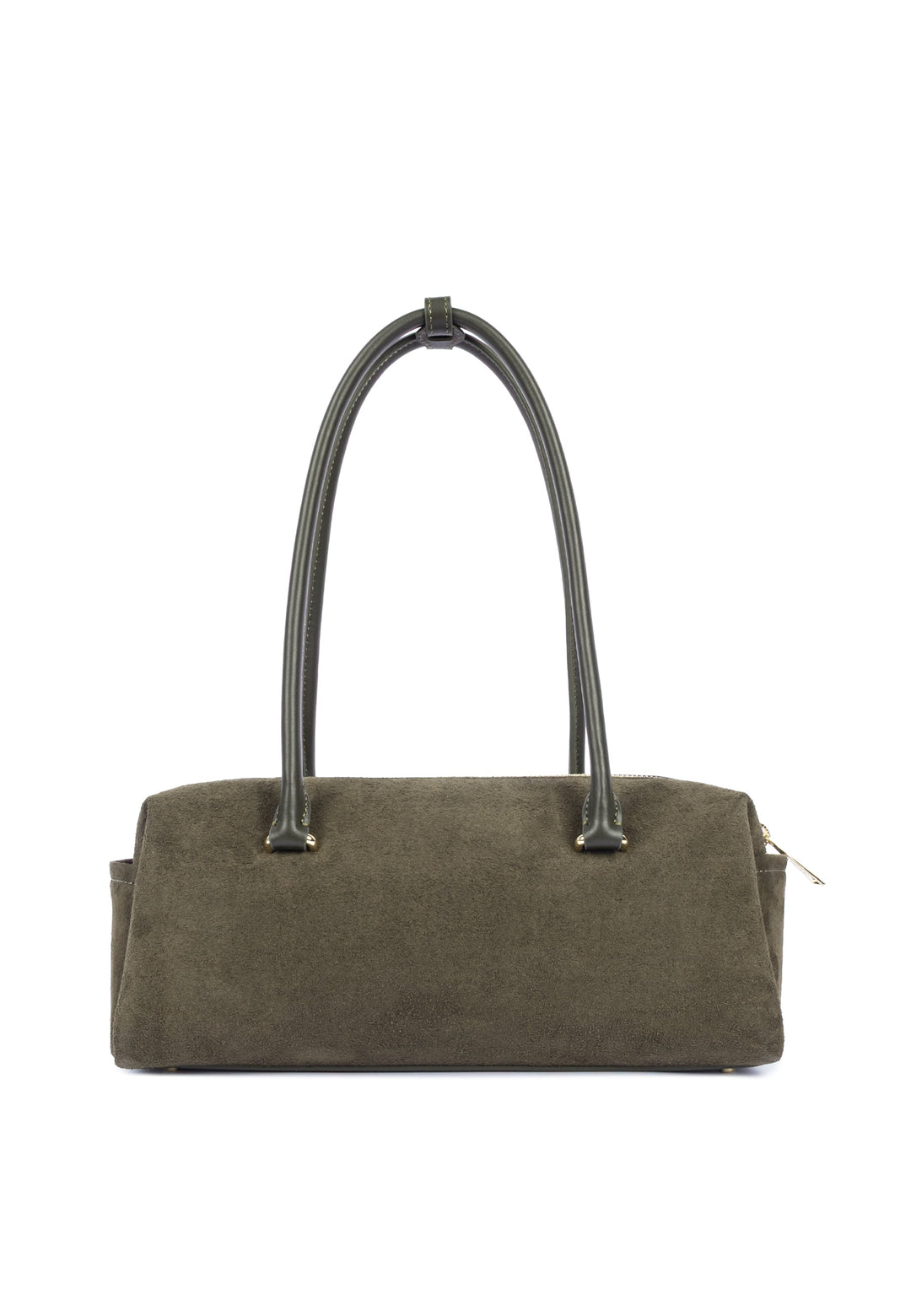 Lancaster Zippered Rectangle Bag Suède Cube Khaki