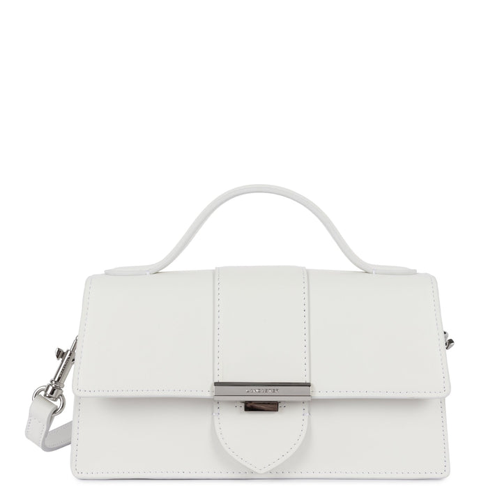 Lancaster Borsa a mano con patta e chiusura M Paris Ily Bianco sporco