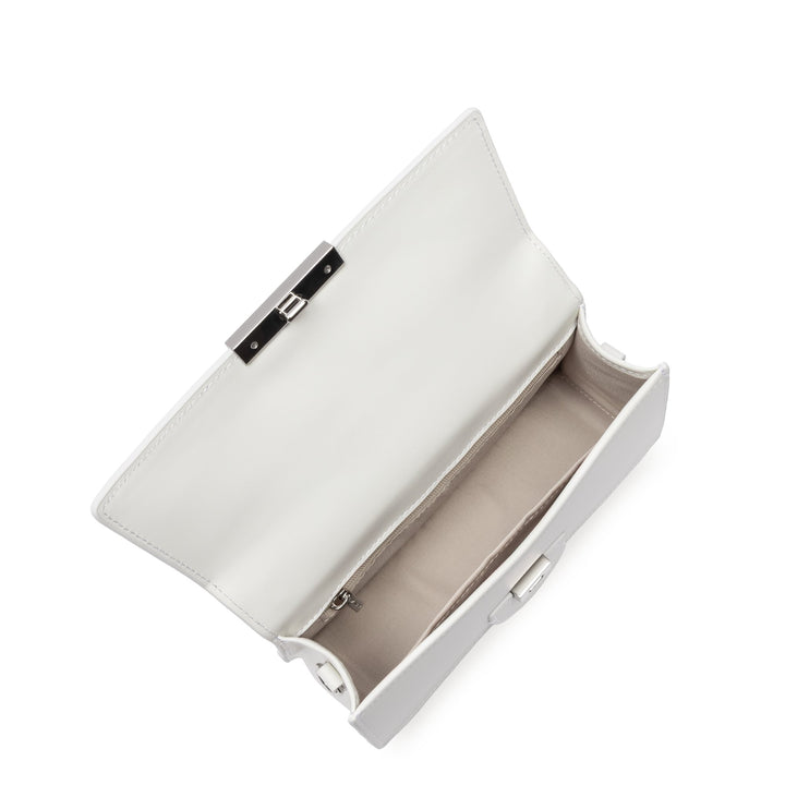 Lancaster Borsa a mano con patta e chiusura M Paris Ily Bianco sporco