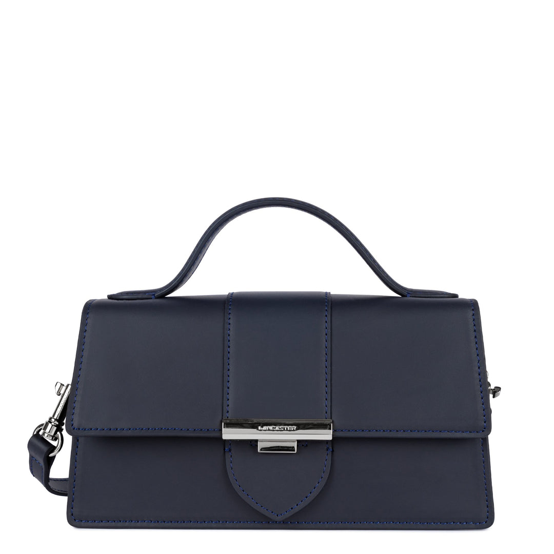 Lancaster Sac à main A rabat avec fermoir M Paris Ily Bleu Foncé