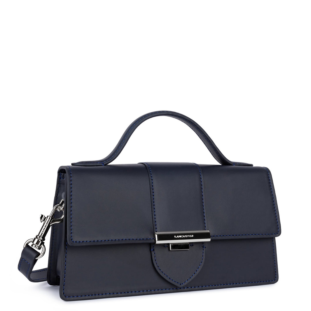 Lancaster Sac à main A rabat avec fermoir M Paris Ily Bleu Foncé