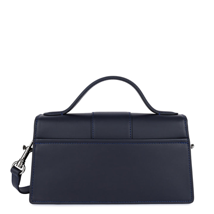 Lancaster Sac à main A rabat avec fermoir M Paris Ily Bleu Foncé
