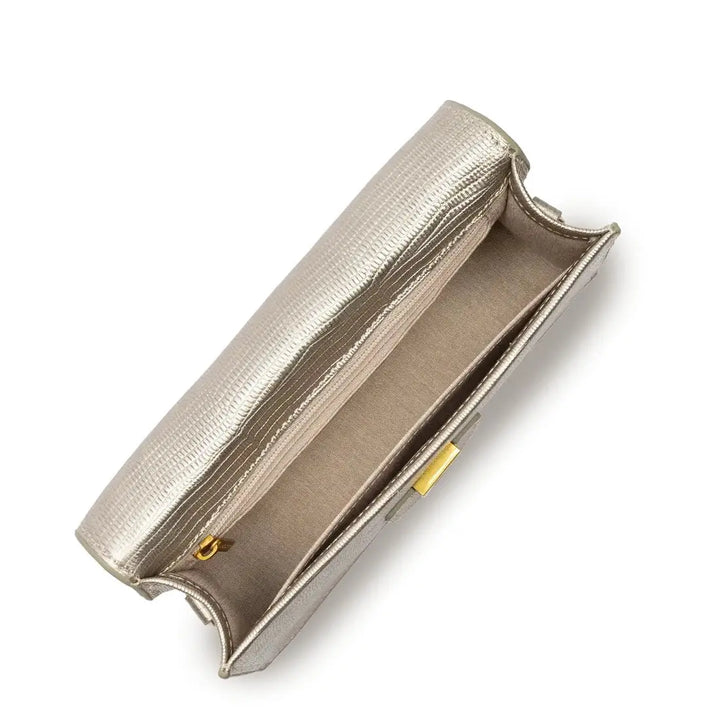 Lancaster Baguette Croco Ily M 531-013 Champagne - Lézard - Lucky Bag™