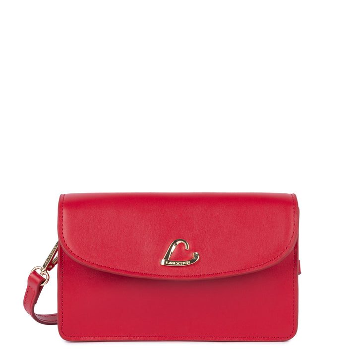 Lancaster Bolsa de Mão com Fecho Magnético Paris Philos 531-080 Vermelho