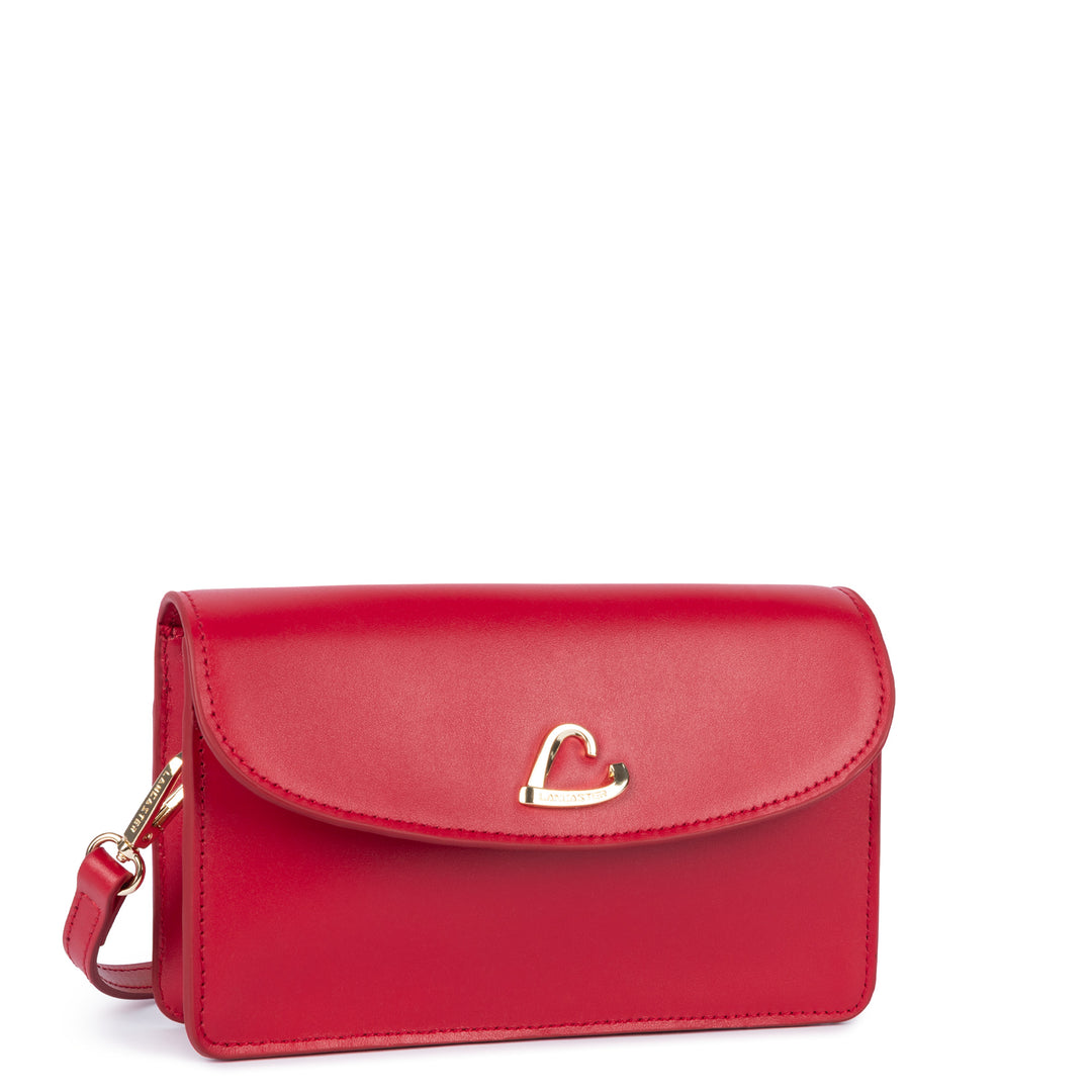 Lancaster Bolsa de Mão com Fecho Magnético Paris Philos 531-080 Vermelho