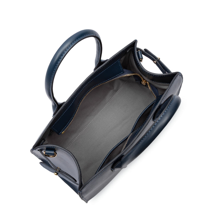 Lancaster Sac à main Zippé M Donna Hopper Bleu Foncé