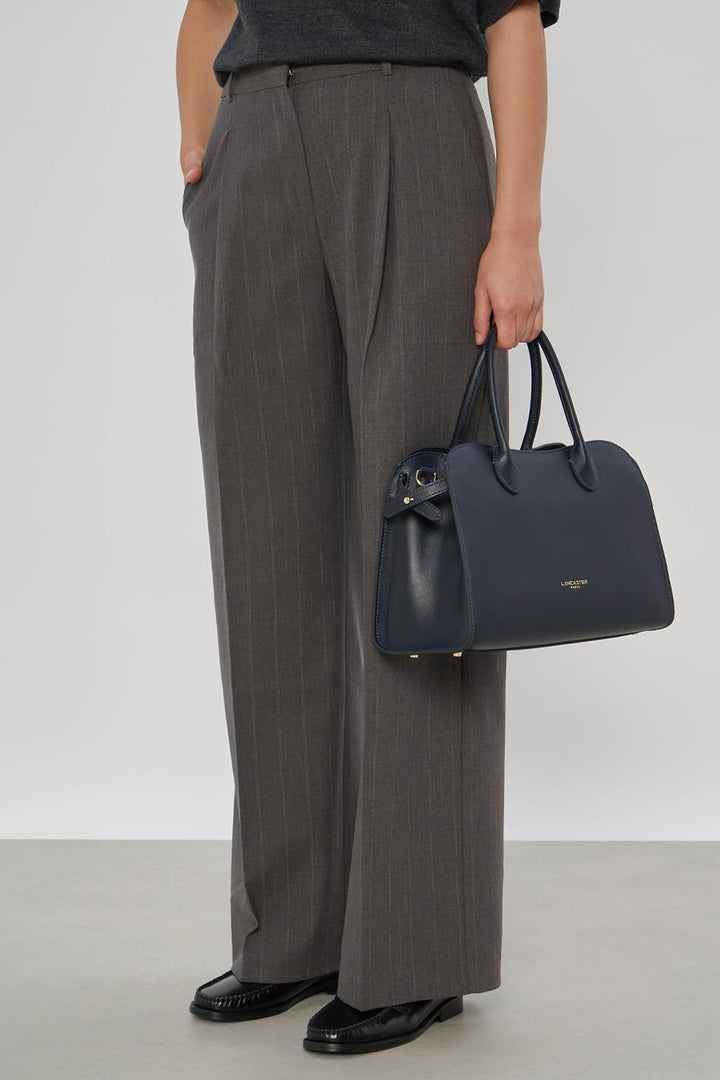 Lancaster Sac à main Zippé M Donna Hopper Bleu Foncé