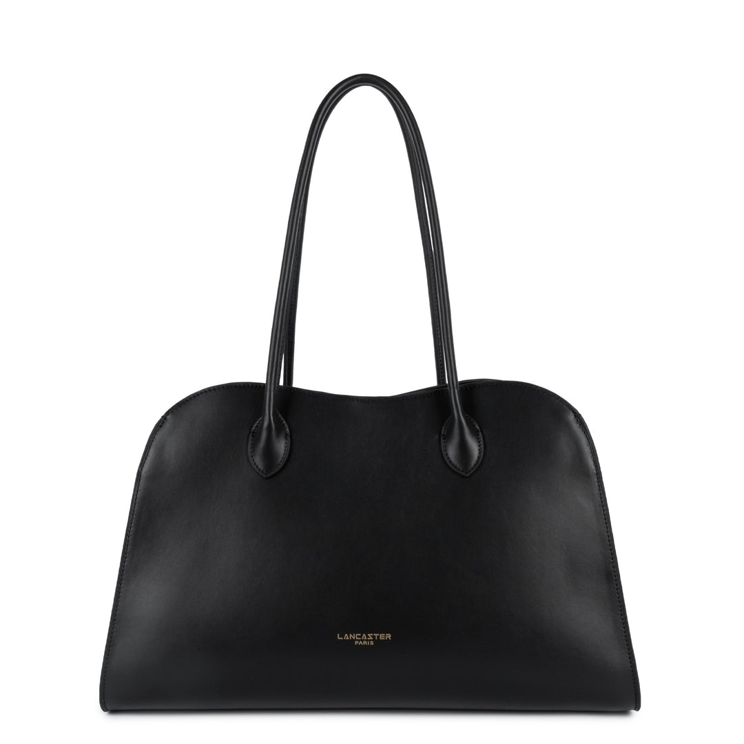 Lancaster Shopper Schultertasche Mit Reißverschluss L Donna Hopper Schwarz