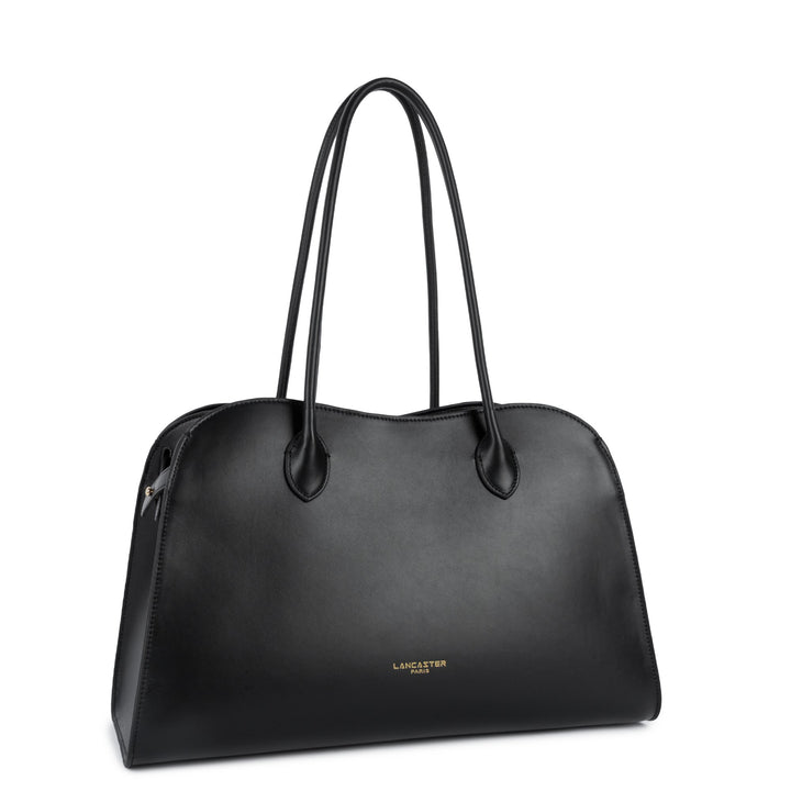 Lancaster Shopper Schultertasche Mit Reißverschluss L Donna Hopper Schwarz