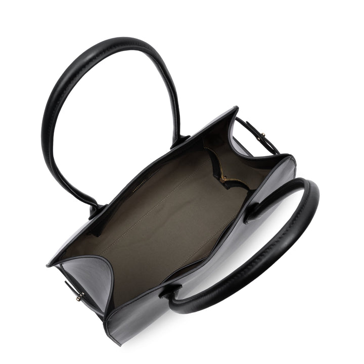 Lancaster Shopper Schultertasche Mit Reißverschluss L Donna Hopper Schwarz