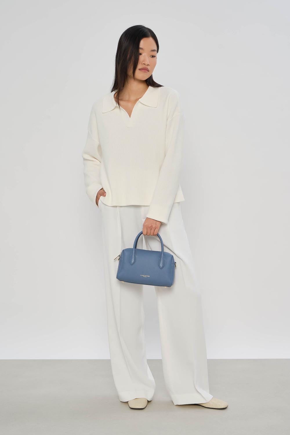 Lancaster Bolso trotteur Zippé Donna Cube 531-127 Azul Jeans