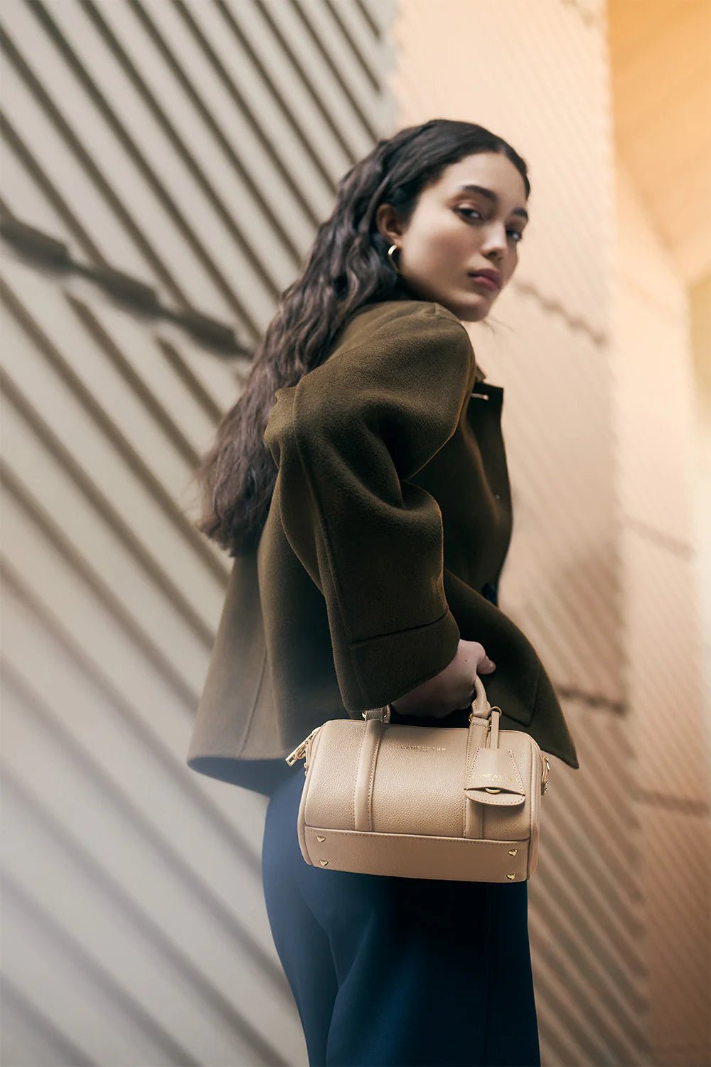 Lancaster Sac polochon Zippé S Milano Ana Beige Foncé