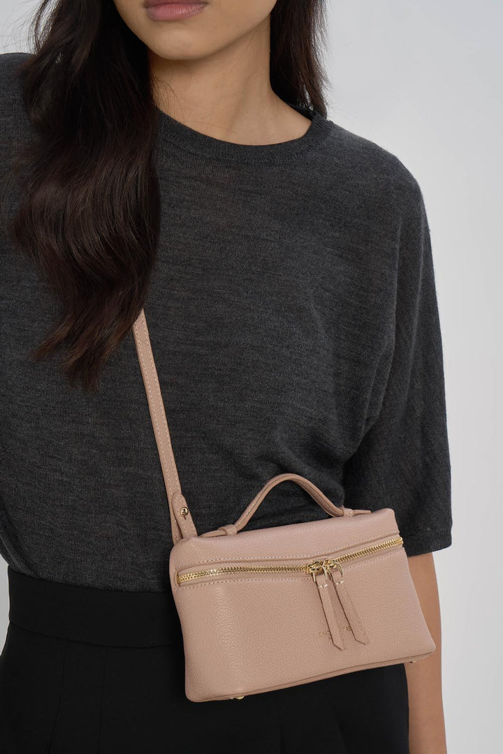 Lancaster Sac boite Zippé S Milano Trésor Nude