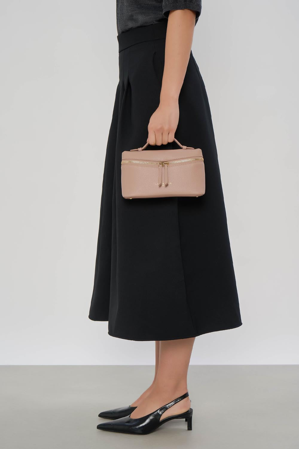 Lancaster Sac boite Zippé S Milano Trésor Nude