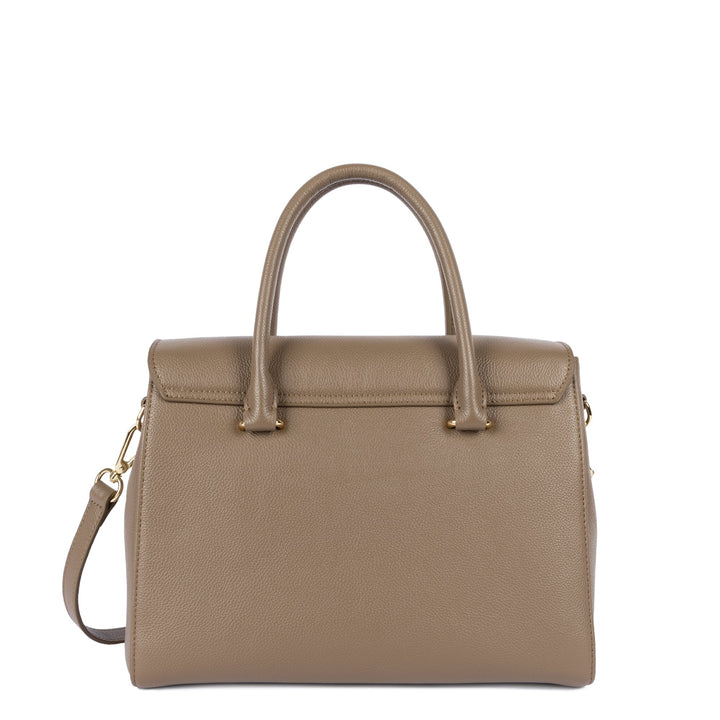 Lancaster Sac à main A rabat avec fermoir M Milano Cosmos Sable Foncé