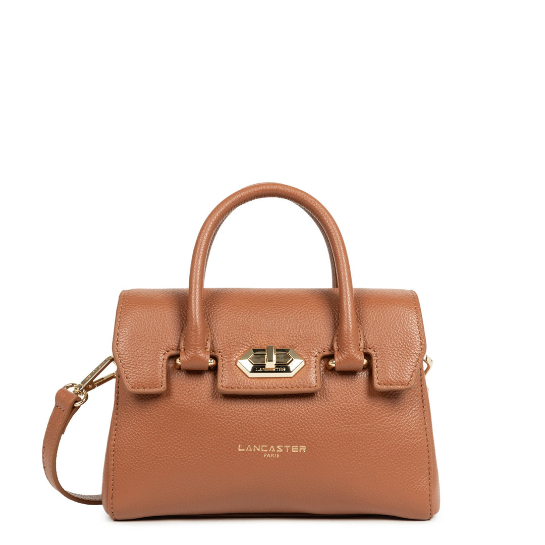 Lancaster Handväska med lock och lås Mini Milano Cosmos 547-79 Camel