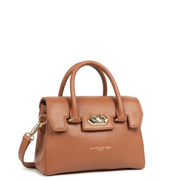 Lancaster Handväska med lock och lås Mini Milano Cosmos 547-79 Camel