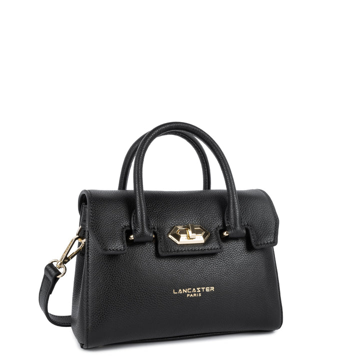 Lancaster Sac à main A rabat avec fermoir Mini Milano Cosmos Noir