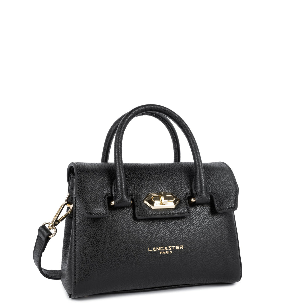 Lancaster Sac à main A rabat avec fermoir Mini Milano Cosmos Noir