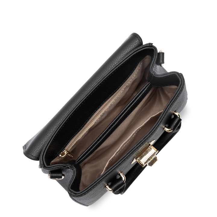 Lancaster Sac à main A rabat avec fermoir Mini Milano Cosmos Noir